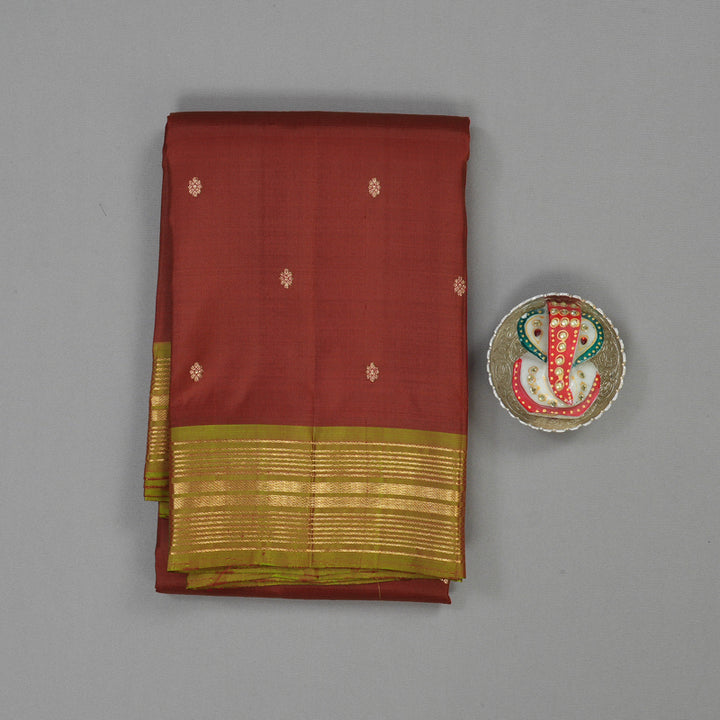 Hayagrivas Maroon Pure Kanjivaram Silk Saree with Manthalir Green Border KBE2000L2-1