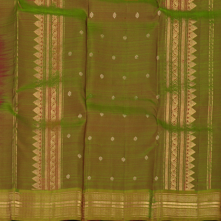 Hayagrivas Maroon Pure Kanjivaram Silk Saree with Manthalir Green Border KBE2000L2-1