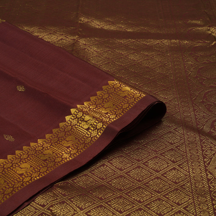 Hayagrivas Handloom Maroon Kanjivaram Silk Saree KBE2000L4-4