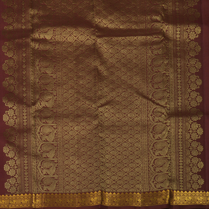 Hayagrivas Handloom Maroon Kanjivaram Silk Saree KBE2000L4-4