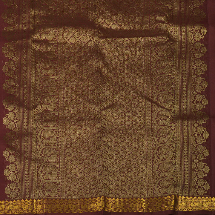 Hayagrivas Handloom Maroon Kanjivaram Silk Saree KBE2000L4-4