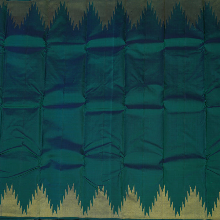 Hayagrivas Peacock Green Pure Kanjivaram Silk Saree KBE2002L1-1