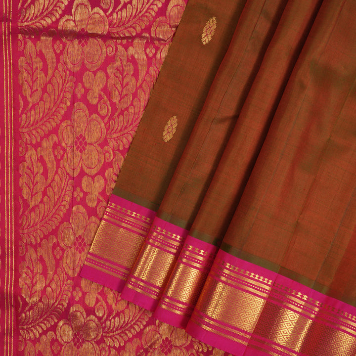 Hayagrivas Manthalir Pure One-sided border Kanjivaram Silk Saree KBE2003L10-5