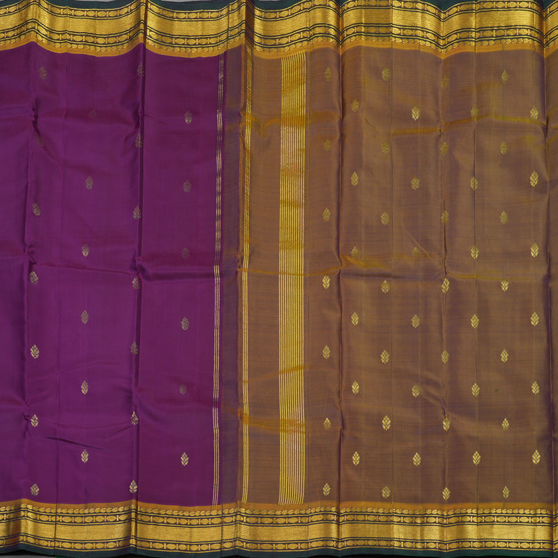 Hayagrivas Handloom Violet Kanjivaram Silk Saree KBE2003L14-2