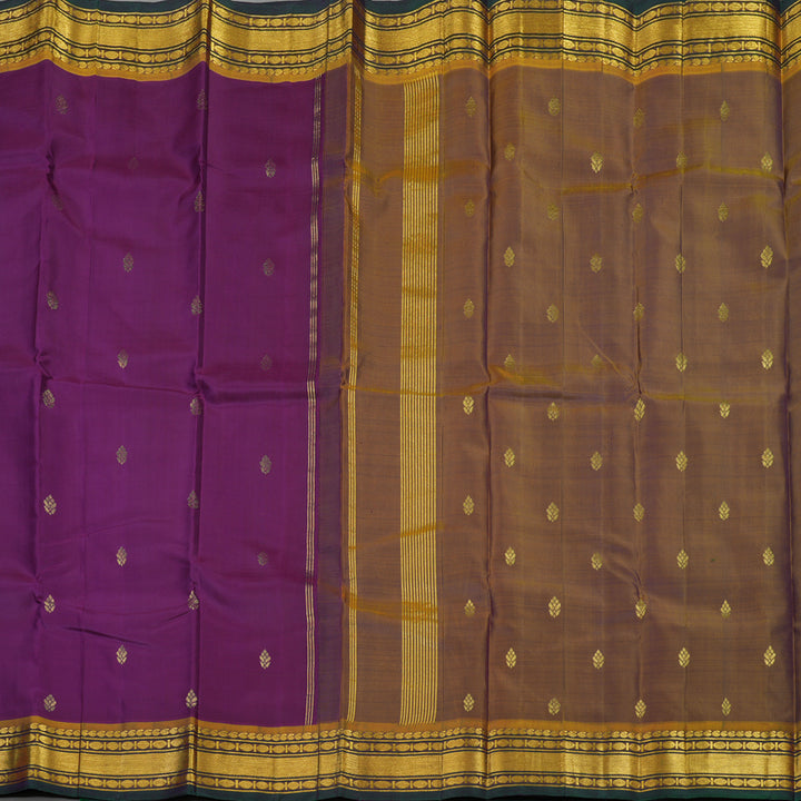 Hayagrivas Handloom Violet Kanjivaram Silk Saree KBE2003L14-2