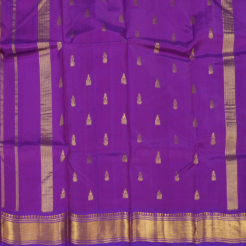 Hayagrivas Purple Pure One-sided border Kanjivaram Silk Saree KBE2003L3-24