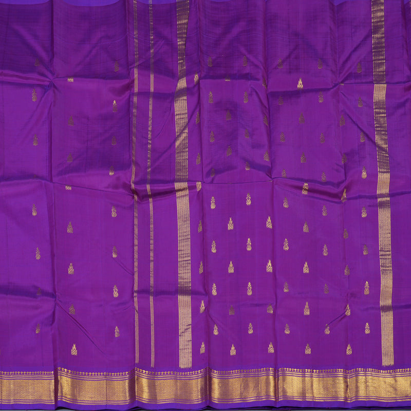 Hayagrivas Purple Pure One-sided border Kanjivaram Silk Saree KBE2003L3-24