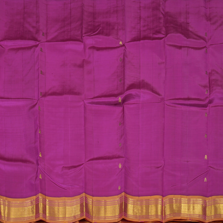 Hayagrivas Purple Pure One-sided border Kanjivaram Silk Saree KBE2003L3-33