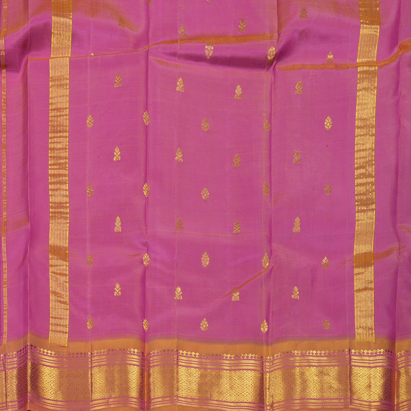 Hayagrivas Purple Pure One-sided border Kanjivaram Silk Saree KBE2003L3-33
