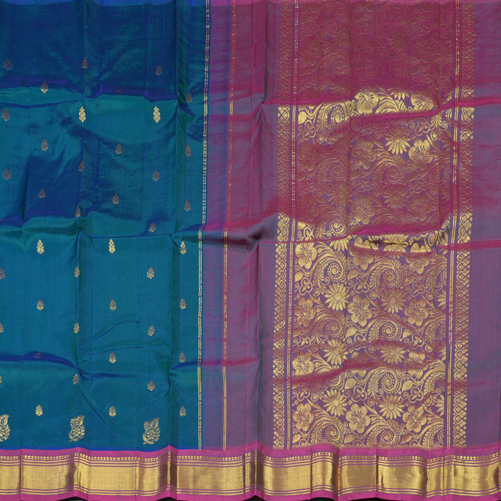 Hayagrivas Mayilkazhuthu Pure One-sided border Kanjivaram Silk Saree KBE2004L11-3