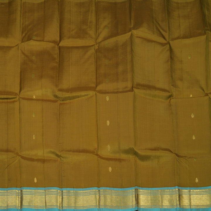 Hayagrivas Honey Shade Pure One-sided border Kanjivaram Silk Saree KBE2004L4-2