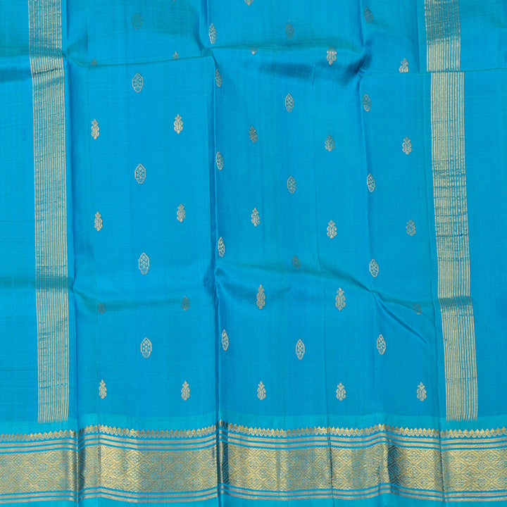 Hayagrivas Honey Shade Pure One-sided border Kanjivaram Silk Saree KBE2004L4-2