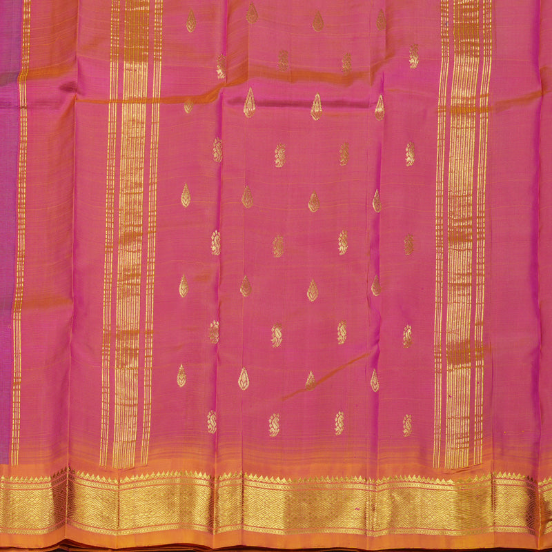 Hayagrivas Purple Pure One-sided Border Kanjivaram Silk Saree KBE2004L4-26