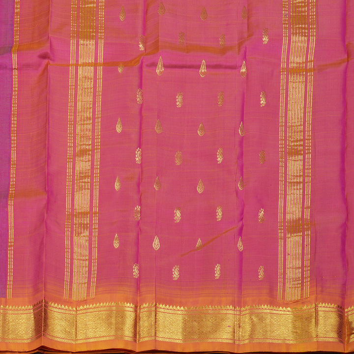 Hayagrivas Purple Pure One-sided Border Kanjivaram Silk Saree KBE2004L4-26
