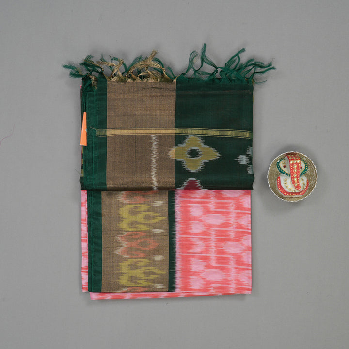 Hayagrivas Pink Pure Ikkat Silk Cotton Saree KBE2005L2-18