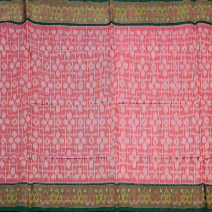 Hayagrivas Pink Pure Ikkat Silk Cotton Saree KBE2005L2-18