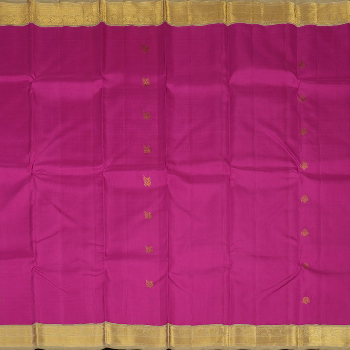 Hayagrivas Handloom Magenta Kanjivaram Silk Saree with Beige Border KBE2009L3-1