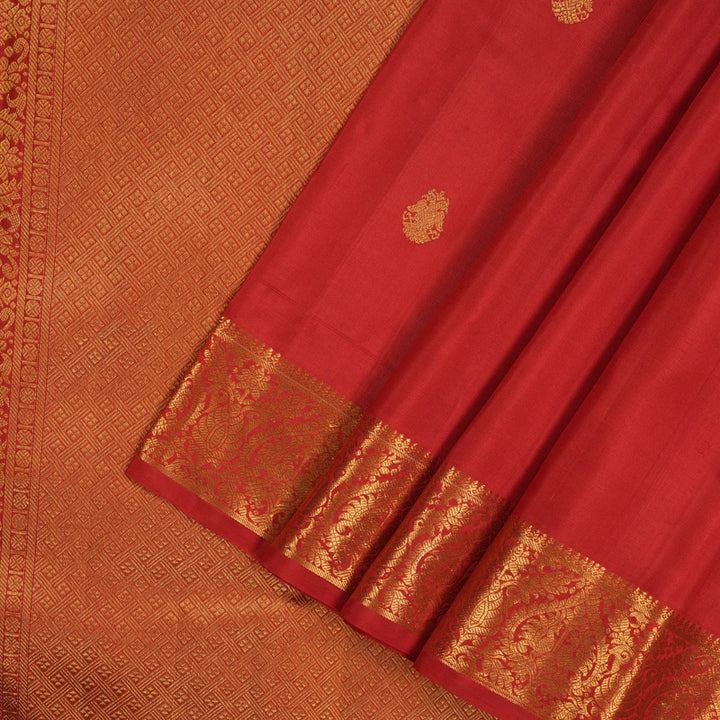 Hayagrivas Handloom Red Kanjivaram Silk Saree KBE2010L3-1
