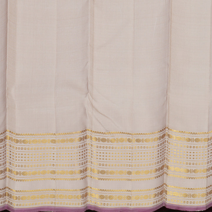 Hayagrivas Handloom Peach Kanjivaram Silk Saree with Cream Border KBE2010L5-1