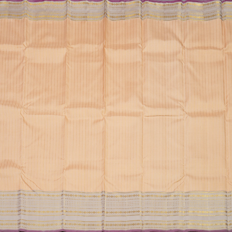 Hayagrivas Handloom Peach Kanjivaram Silk Saree with Cream Border KBE2010L5-1