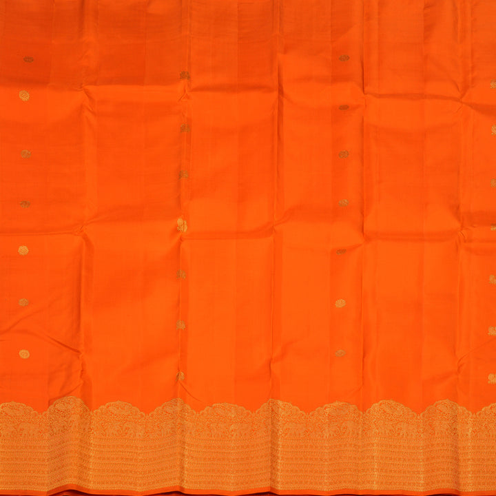 Hayagrivas Handloom Orange Kanjivaram Silk Saree KBE2011L4-1