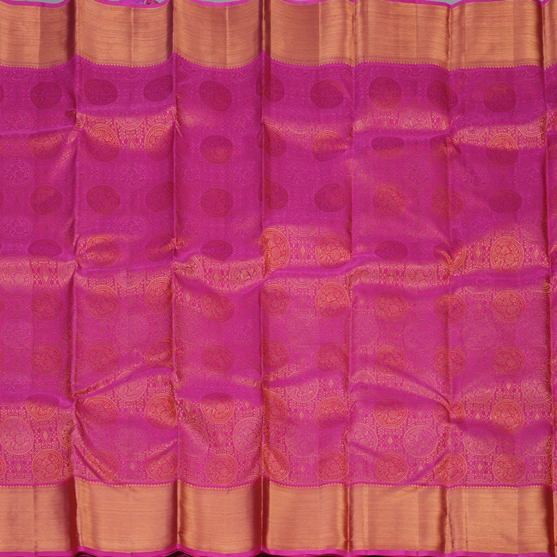 Hayagrivas Handloom Pink Kanjivaram Silk Saree KBE2012L3-1