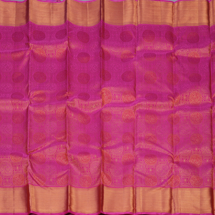 Hayagrivas Handloom Pink Kanjivaram Silk Saree KBE2012L3-1