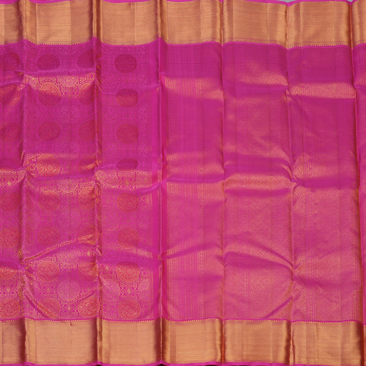 Hayagrivas Handloom Pink Kanjivaram Silk Saree KBE2012L3-1