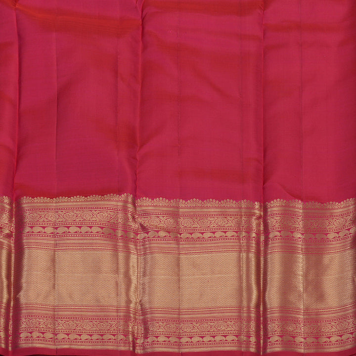 Hayagrivas Handloom Dark Pink Kanjivaram Silk Saree KBE2013L2-1