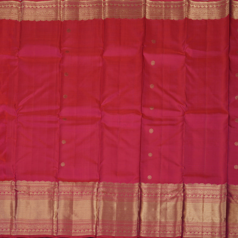Hayagrivas Handloom Dark Pink Kanjivaram Silk Saree KBE2013L2-1