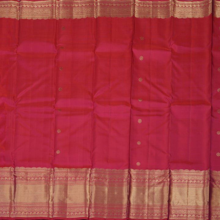 Hayagrivas Handloom Dark Pink Kanjivaram Silk Saree KBE2013L2-1