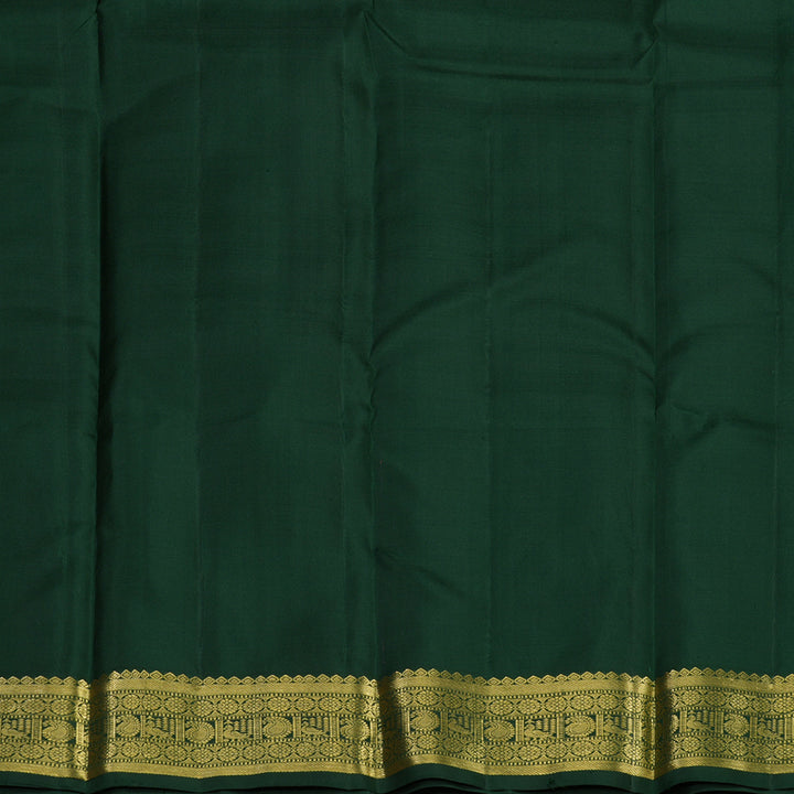Hayagrivas Handloom Bottle Green Kanjivaram Silk Saree KBE2013L6-1