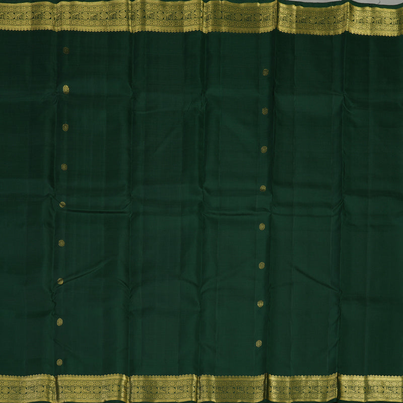 Hayagrivas Handloom Bottle Green Kanjivaram Silk Saree KBE2013L6-1
