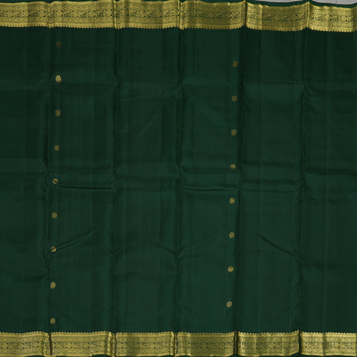 Hayagrivas Handloom Bottle Green Kanjivaram Silk Saree KBE2013L6-1