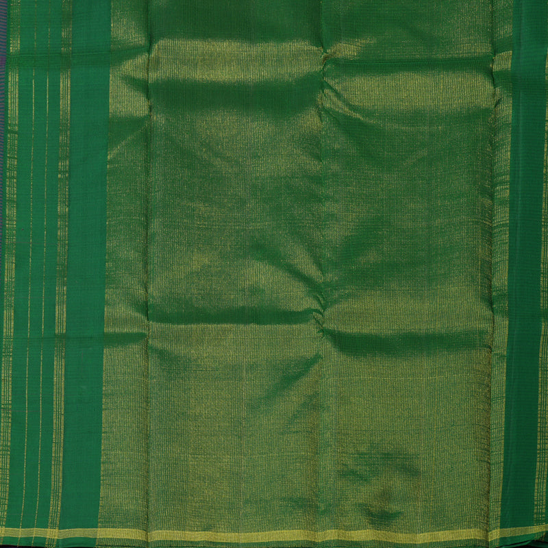 Hayagrivas Handloom Purple & Blue Muted Checks Kanjivaram Silk Saree KBE2017L7-1