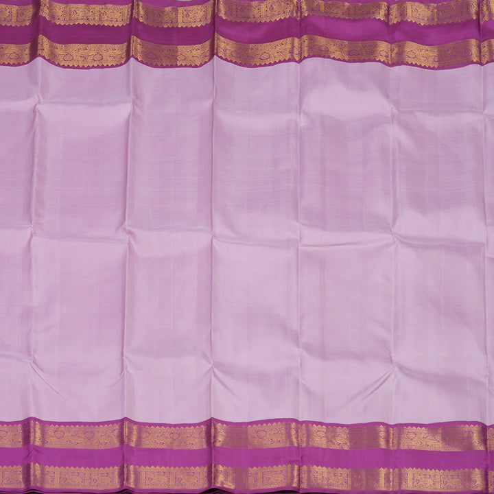 Hayagrivas Handloom Lilac Kanjivaram Silk Saree with Purple Border KBE2053A2-1