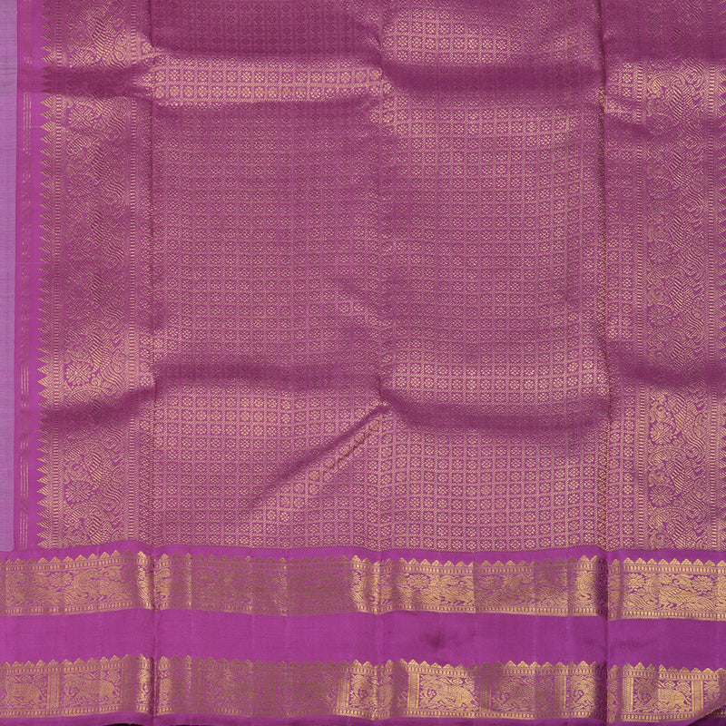 Hayagrivas Handloom Lilac Kanjivaram Silk Saree with Purple Border KBE2053A2-1