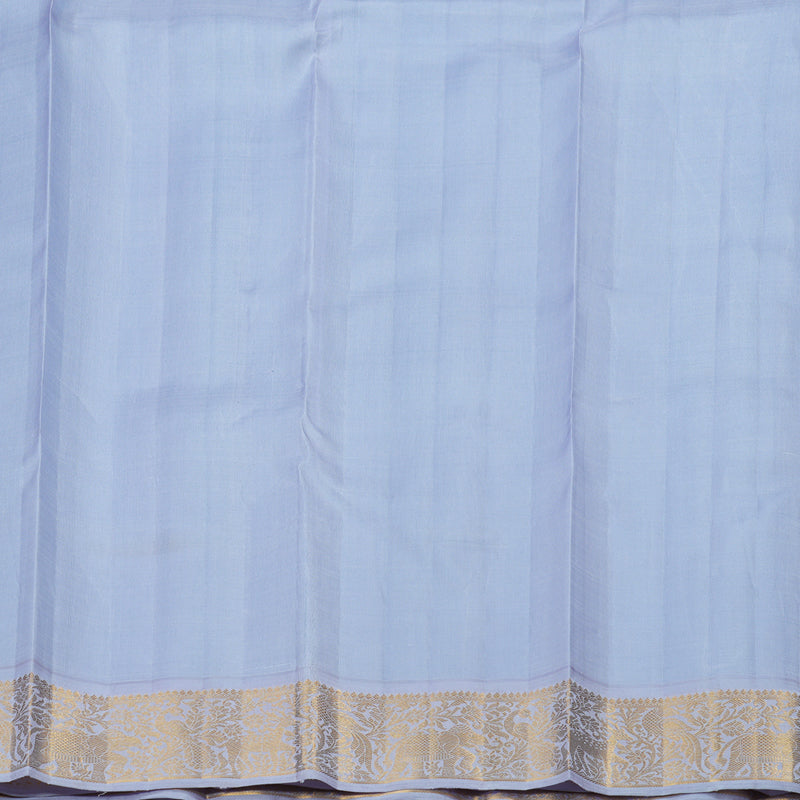 Hayagrivas Handloom Sky Blue Kanjivaram Silk Saree with Lilac Border KBE2022L2-1