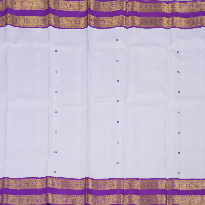 Hayagrivas Handloom Lilac Kanjivaram Silk Saree with Purple border KBE2022L3-1