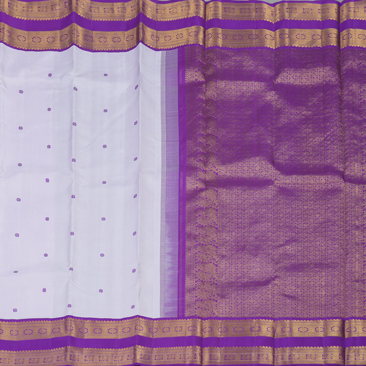 Hayagrivas Handloom Lilac Kanjivaram Silk Saree with Purple border KBE2022L3-1