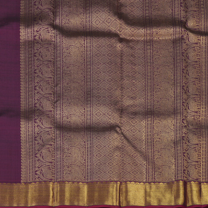 Hayagrivas Handloom Violet Kanjivaram Silk Saree KBE2025L1-1