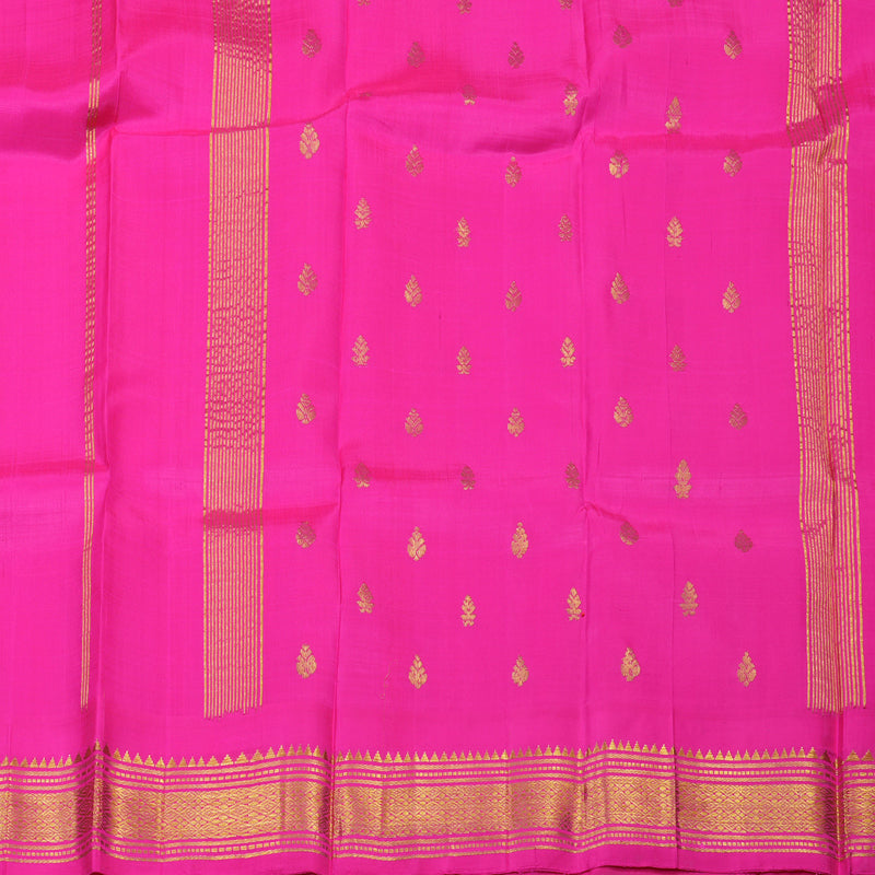 Hayagrivas Mambazham Orange Pure One-sided border Kanjivaram Silk Saree KBE2037A1-23