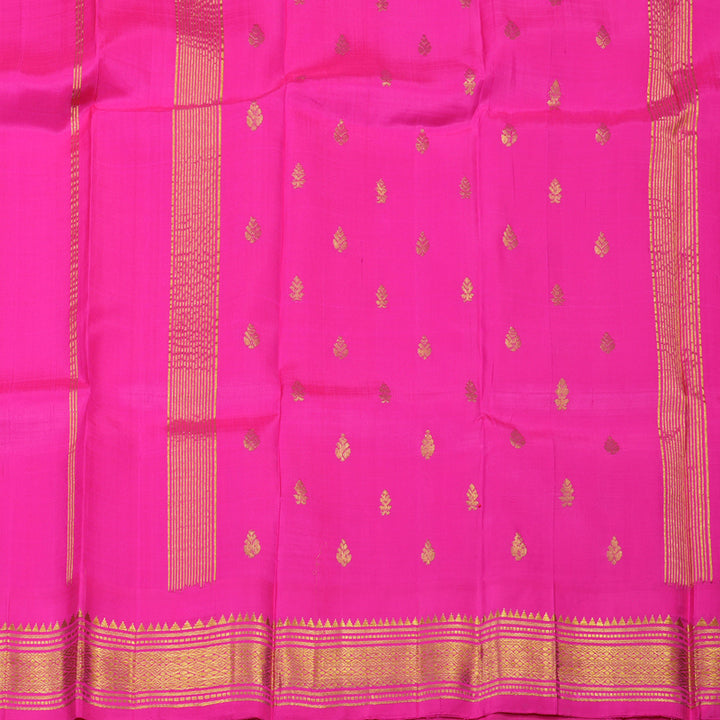Hayagrivas Mambazham Orange Pure One-sided border Kanjivaram Silk Saree KBE2037A1-23
