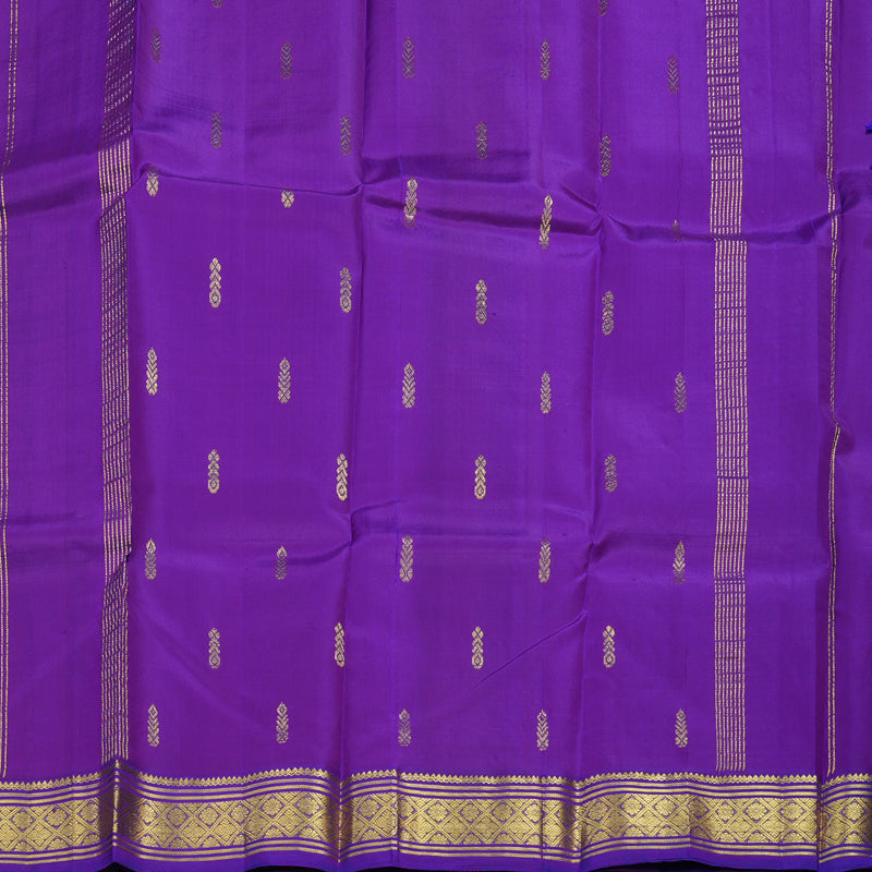 Hayagrivas Sky Blue Pure One-sided border Kanjivaram Silk Saree KBE2037A1-26