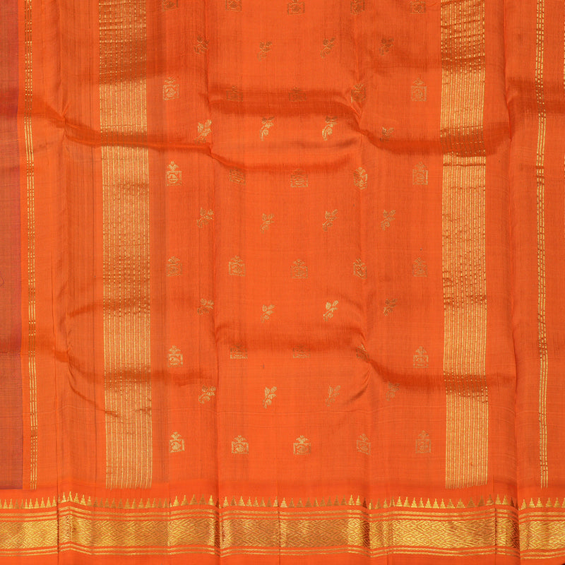 Hayagrivas Karum Pachai Pure One-sided border Kanjivaram Silk Saree KBE2038A6-2