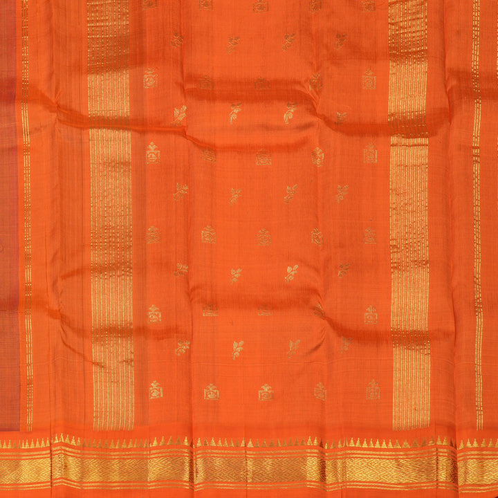 Hayagrivas Karum Pachai Pure One-sided border Kanjivaram Silk Saree KBE2038A6-2