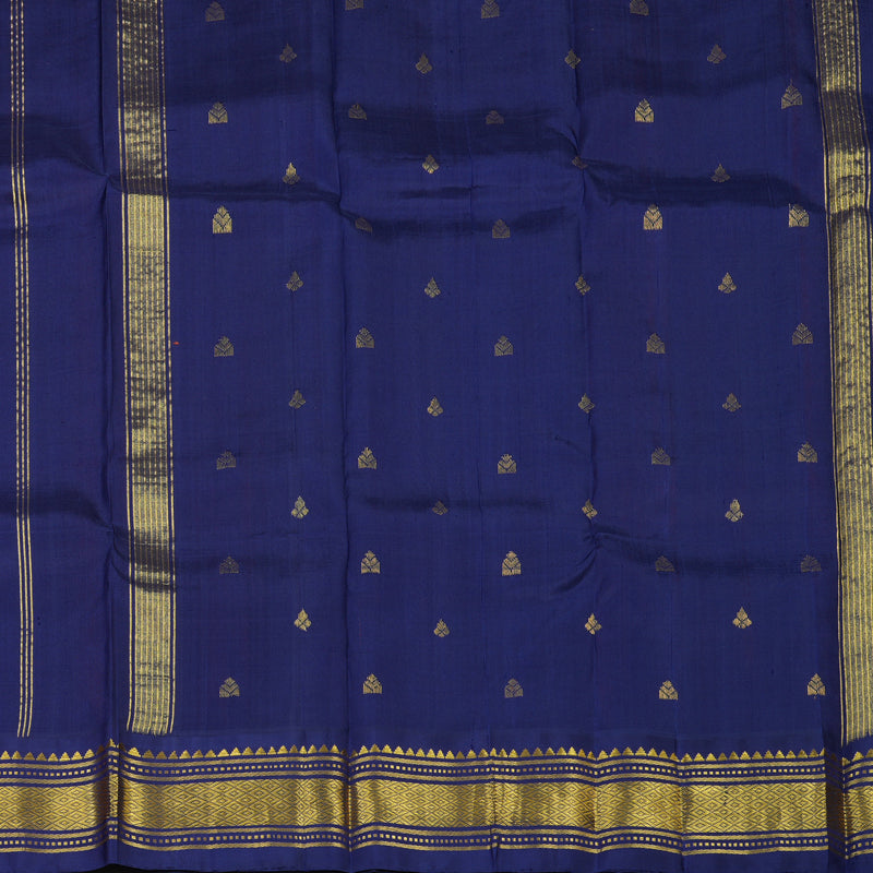 Hayagrivas Fanta Orange Pure One-sided border Kanjivaram Silk Saree KBE2038A6-25