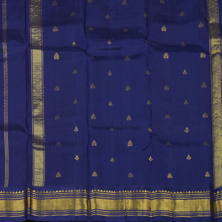 Hayagrivas Fanta Orange Pure One-sided border Kanjivaram Silk Saree KBE2038A6-25