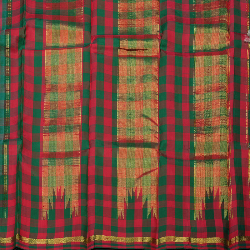 Hayagrivas Mint Green Pure One-sided border Kanjivaram Silk Saree KBE2038A8-3