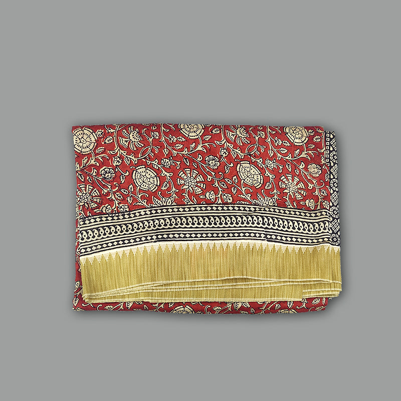 Hayagrivas Maroon Pure Chanderi Cotton Saree KBE2040A1-27